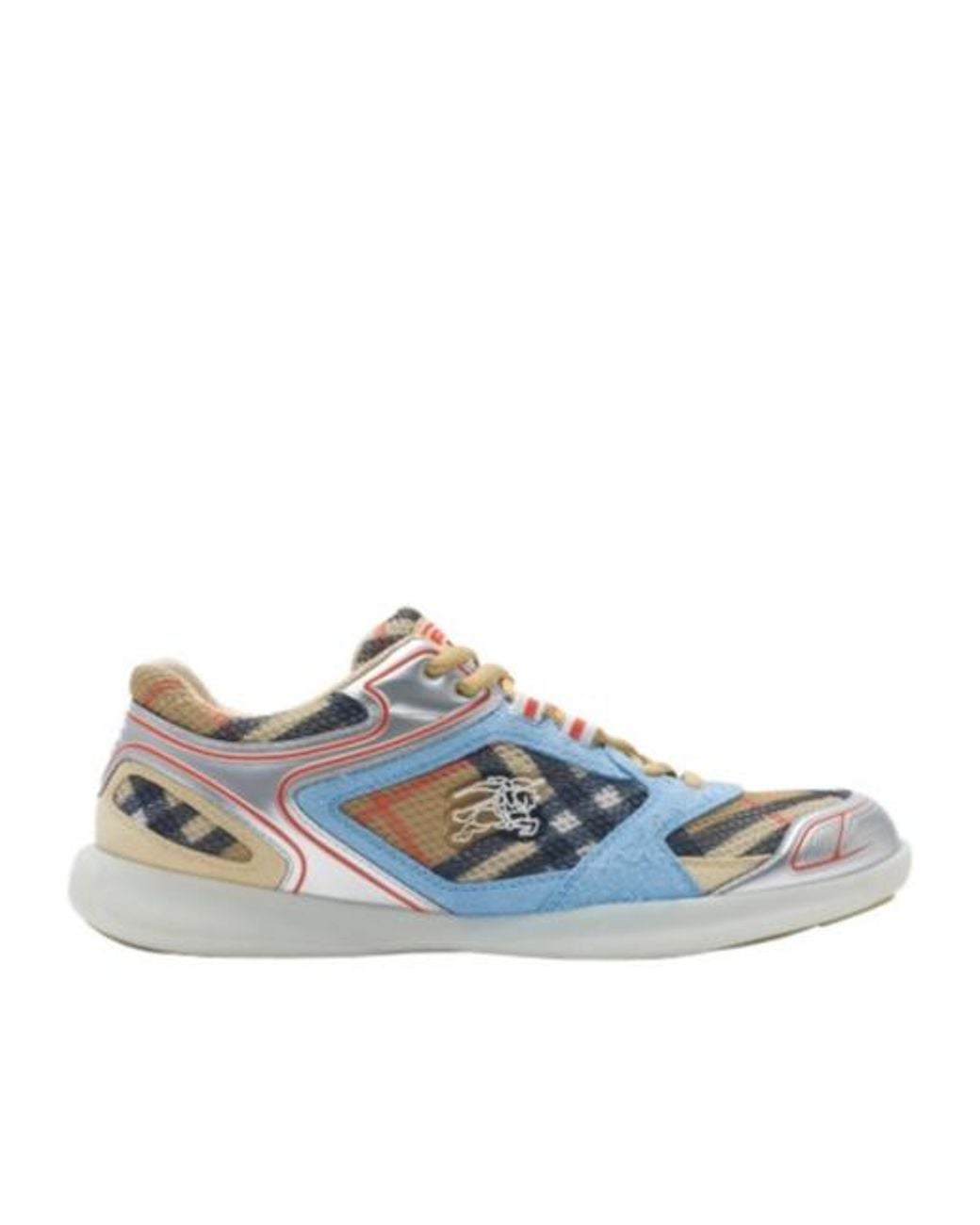 Burberry Blue Check Matrix Sport Sneakers