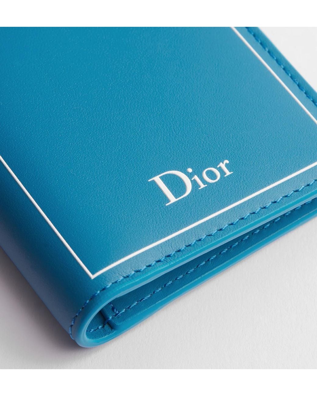 Dior Blue Bifold Card Holder for men