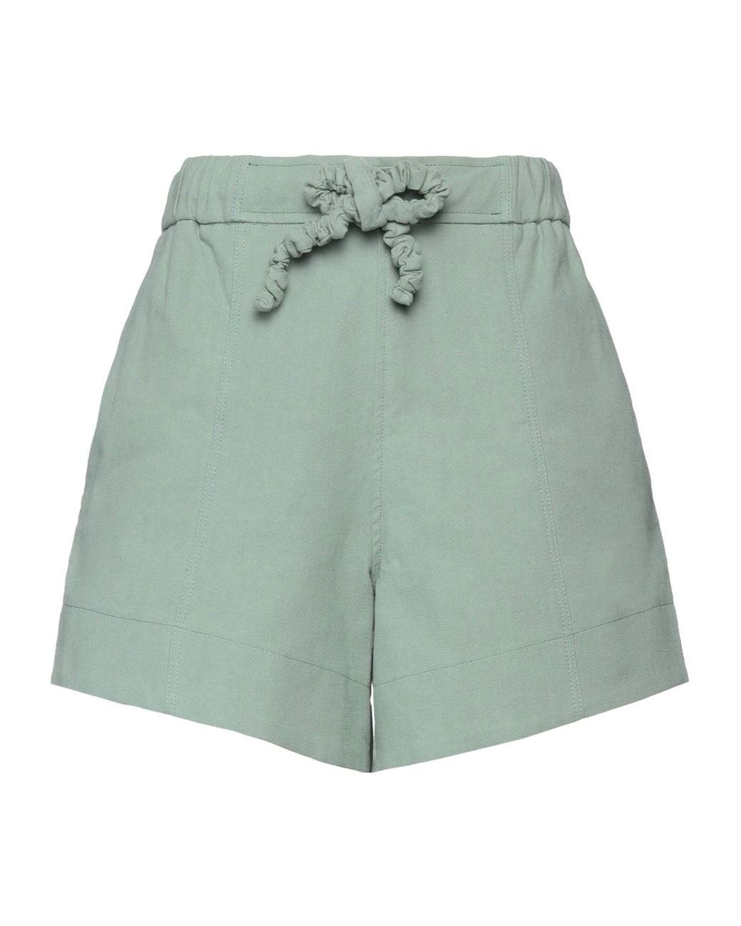 Ganni Green Simple Versatile Solid Casual Pants