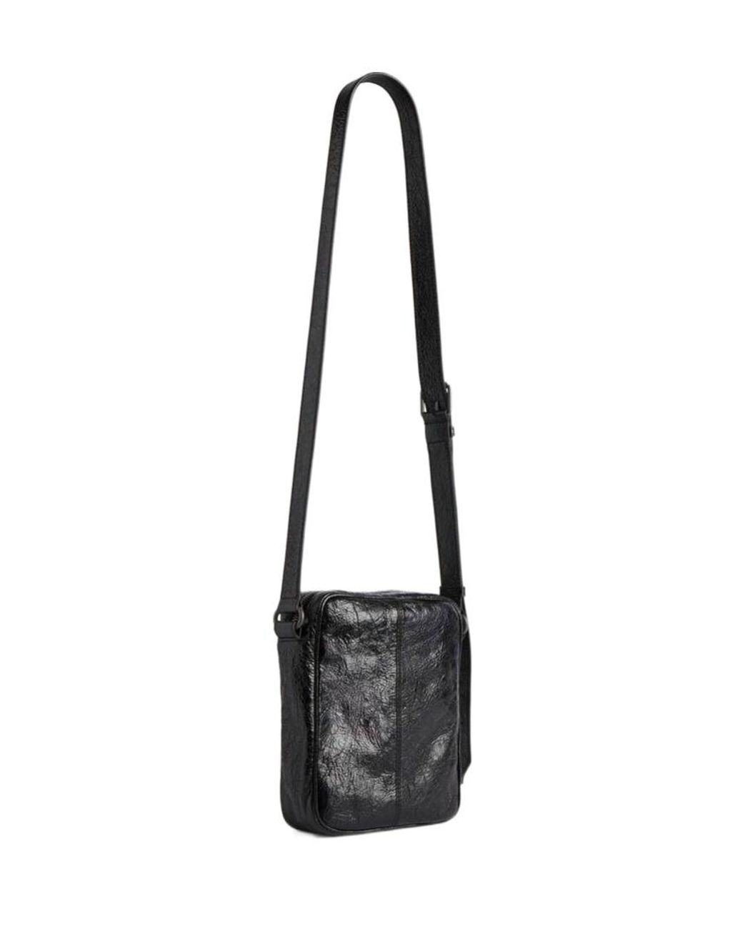 Balenciaga Black Le City Vertical Crossbody Bag for men