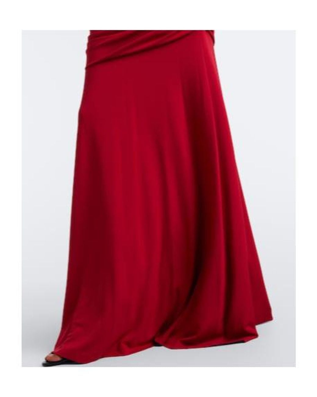 Jonathan Simkhai Red Draped Open-Back Gown