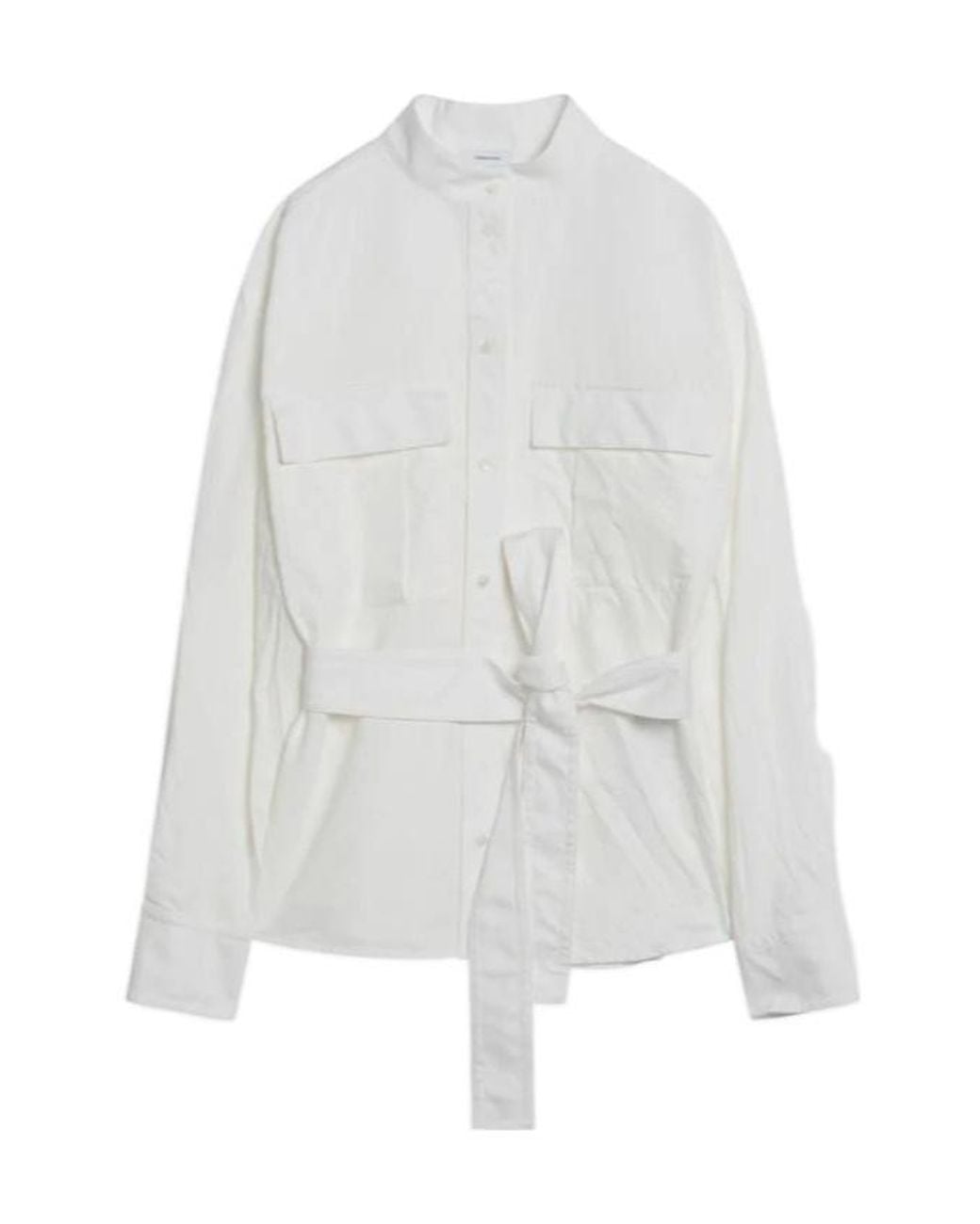 Ferragamo White Belted Shirt