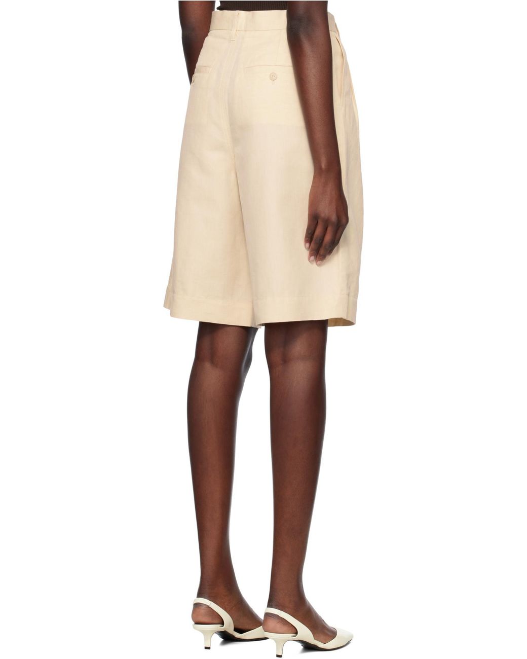 Filippa K White Pleated Shorts