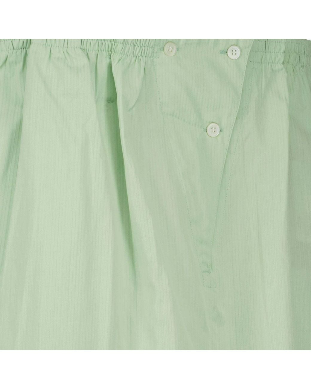 Prada Green Elasticated Waistband Midi Skirt