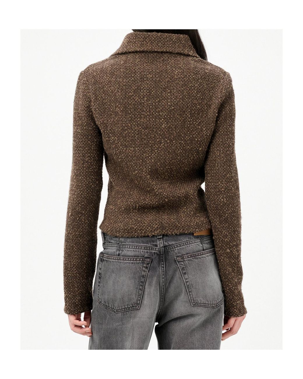 Our Legacy Brown Slim Zip Long-Sleeved Cardigan