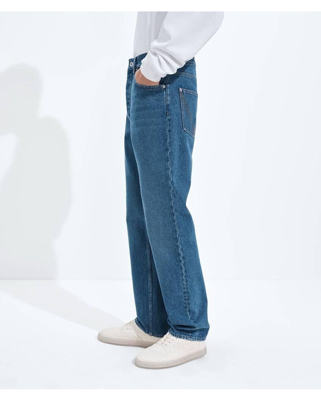 Bottega Veneta Blue Straight Leg Jeans for men