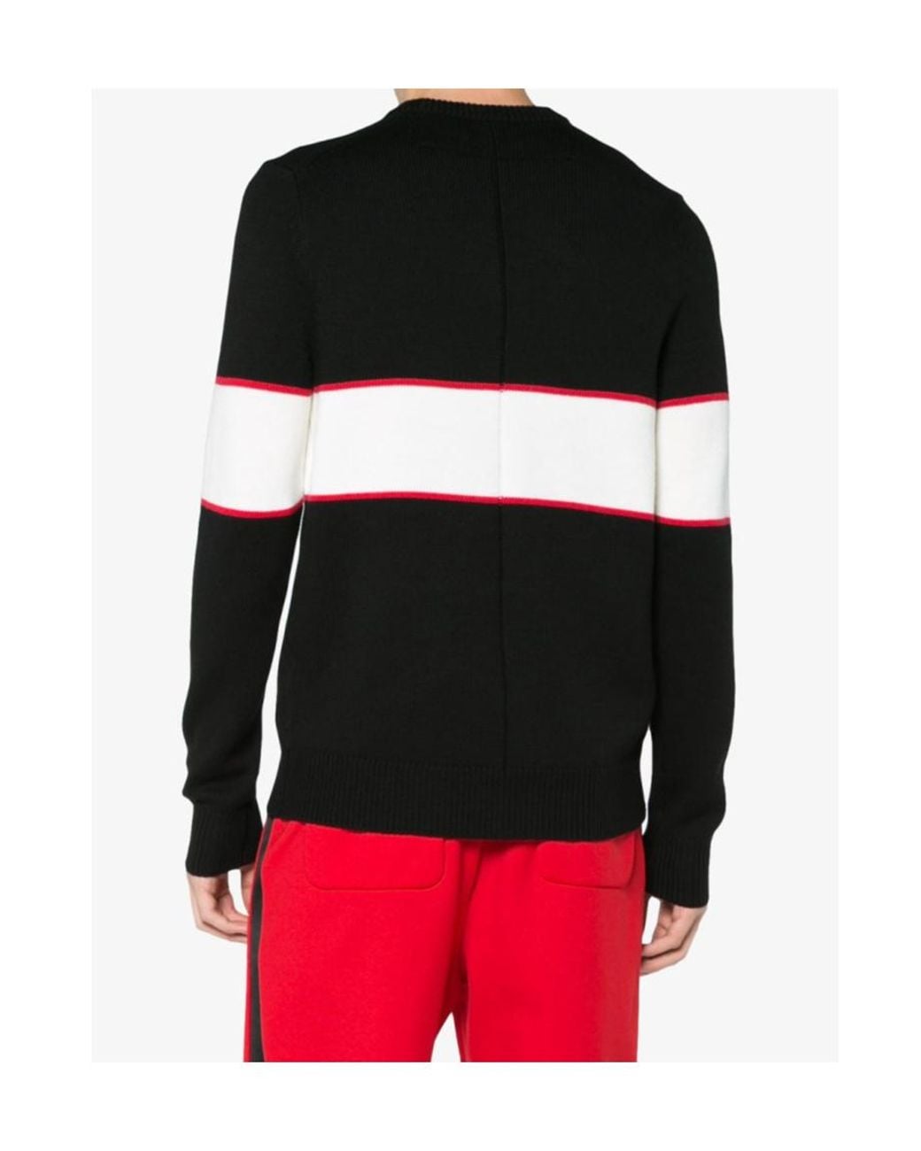 Givenchy Black Logo Intarsia Knitted Jumper for men