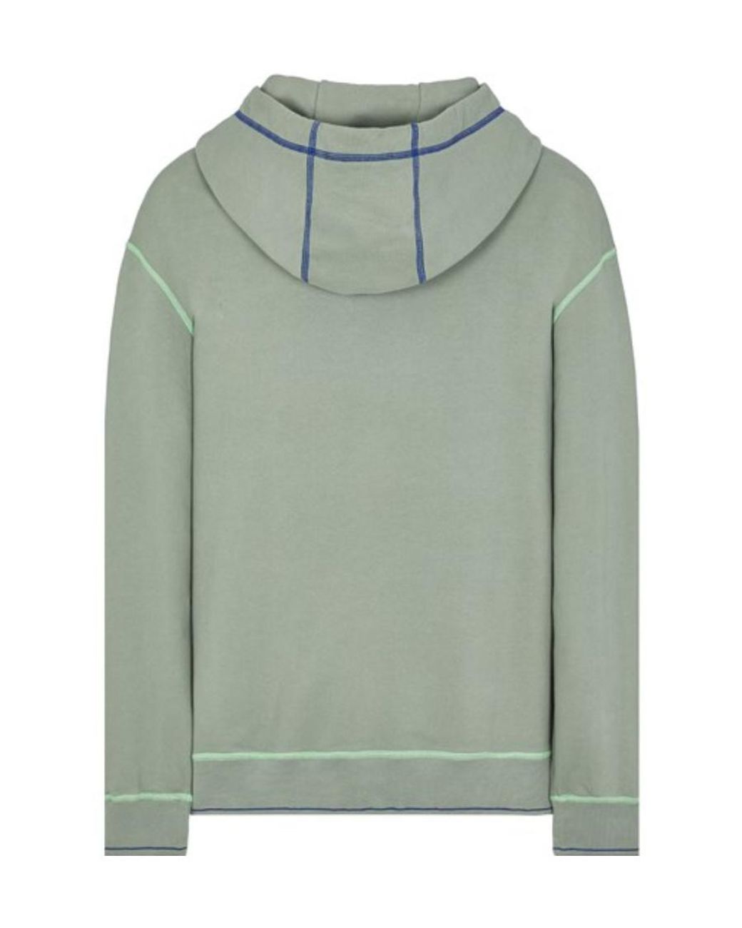 Stone Island Green Logo-Embroidered Cotton Hoodie for men
