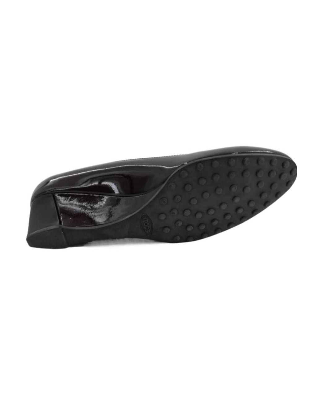 Tod's Black Logo Details Heels