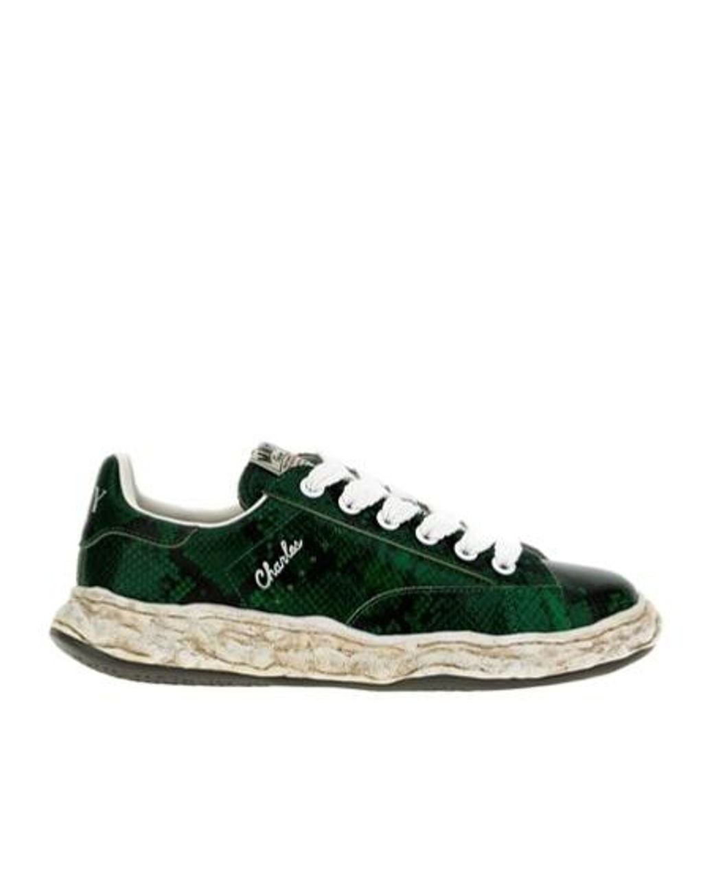 Maison Mihara Yasuhiro Green Charles Og Lace-Up Sneakers for men