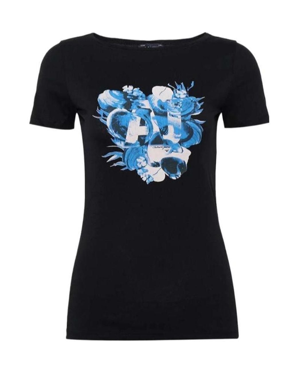 Armani Jeans Black Printed T-Shirt