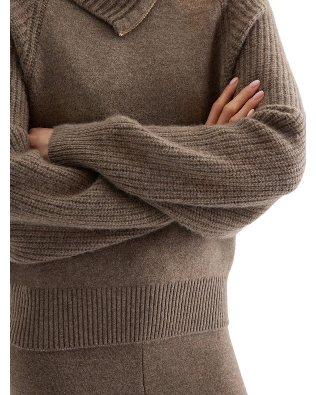 Agnona Brown Long-Sleeved Sweater