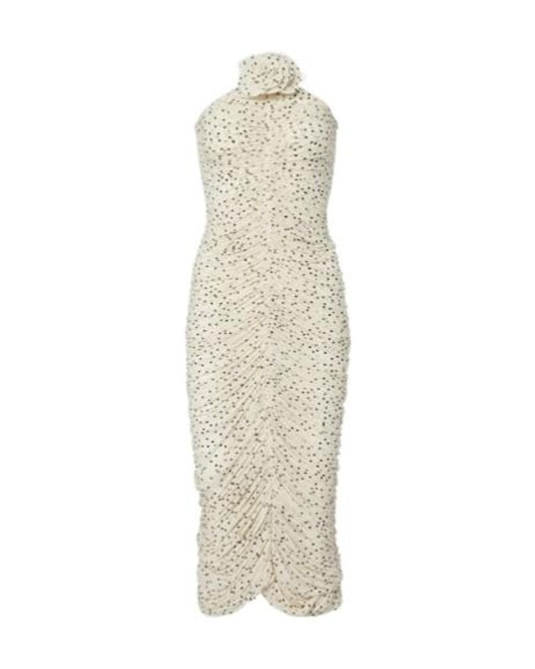 Magda Butrym White Floral Applique Dress