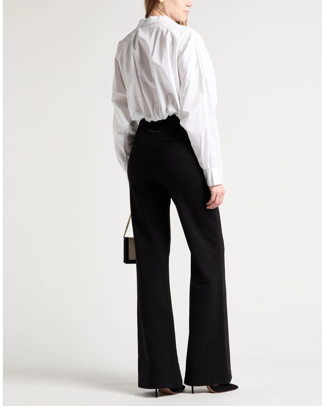 MM6 by Maison Margiela Black Wide-Leg Trousers