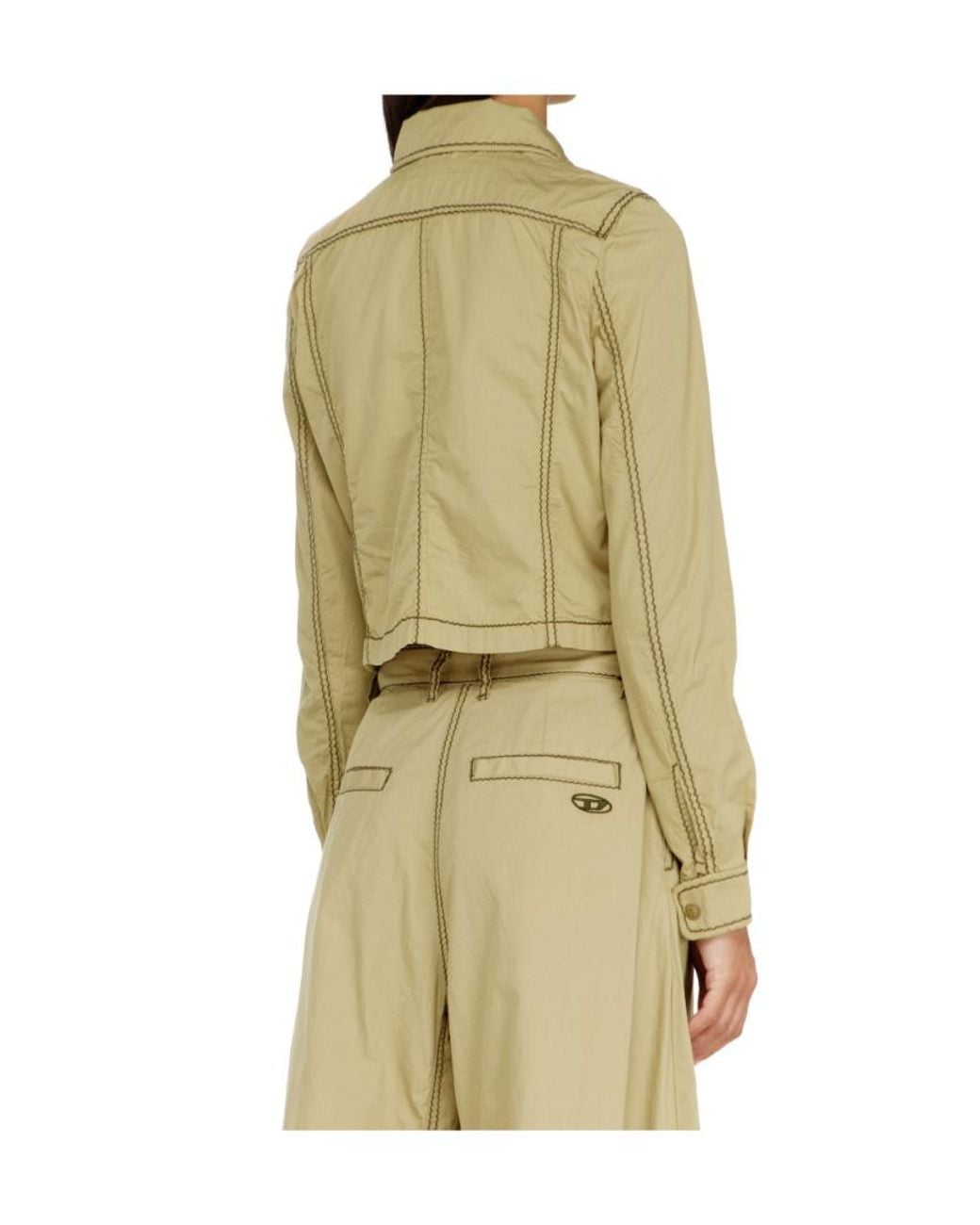 DIESEL Natural G Roovy Logo Detailed Jacket