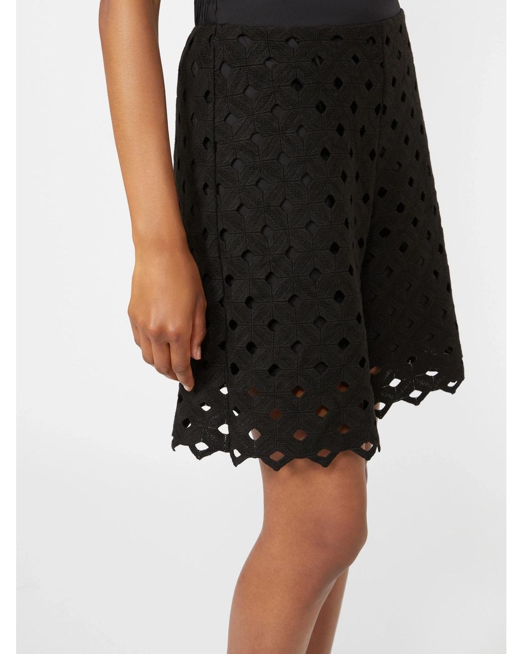 Max Mara Black Eyelet Shorts