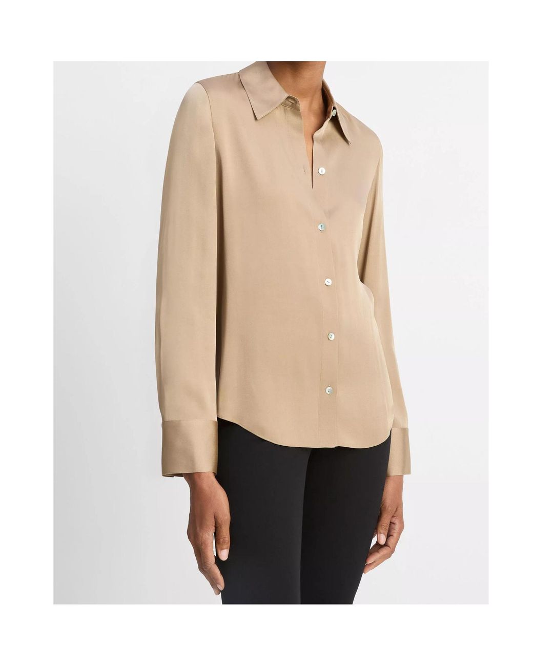 Vince Natural Silk-Bended Shirt