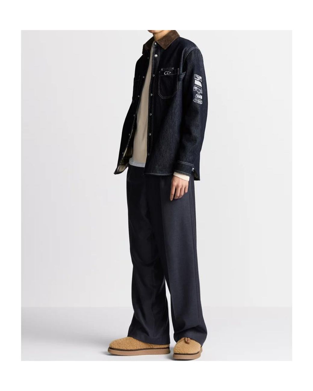 Dior Blue Homme Archives Labels Overshirt for men