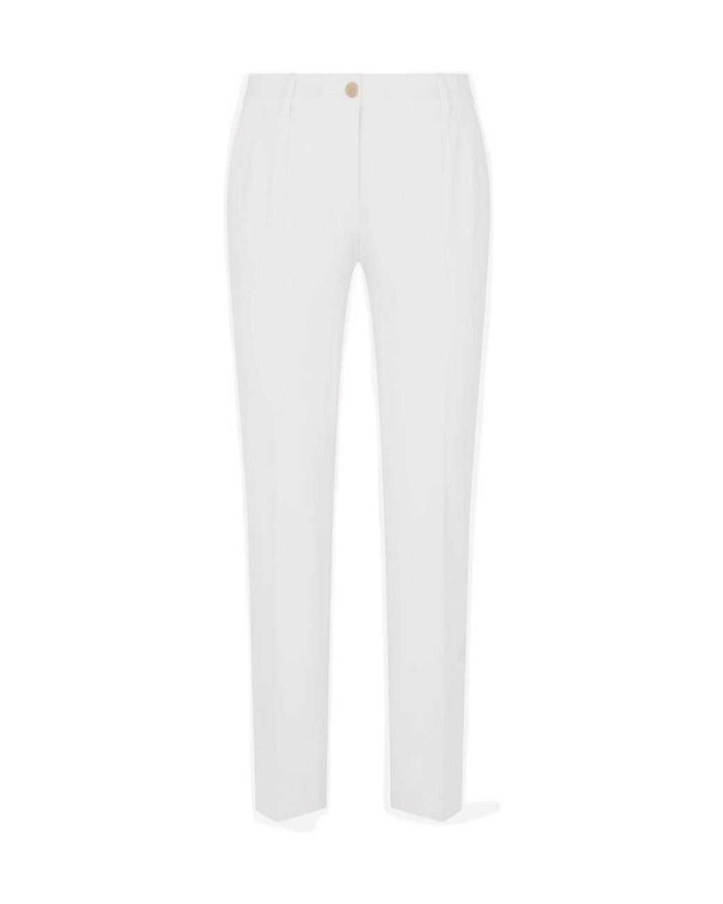 Dolce & Gabbana White Logo Casual Pants