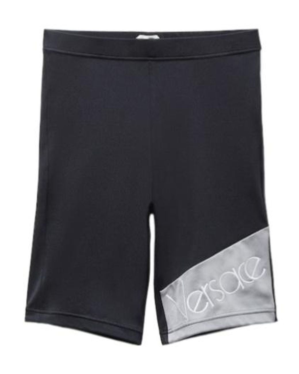 Versace Blue Logo Cycling Shorts
