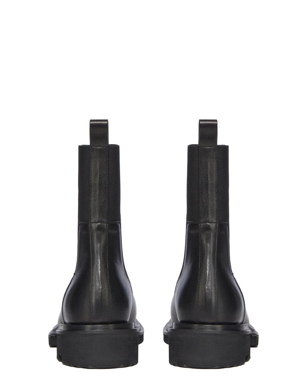 Rick Owens Black Beatle Gabe Chelsea Boots for men