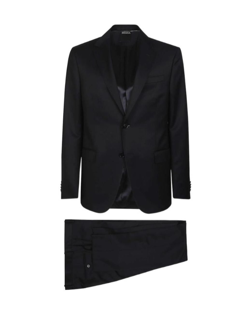 Zegna Black Two-Piece Tailored Suit for men