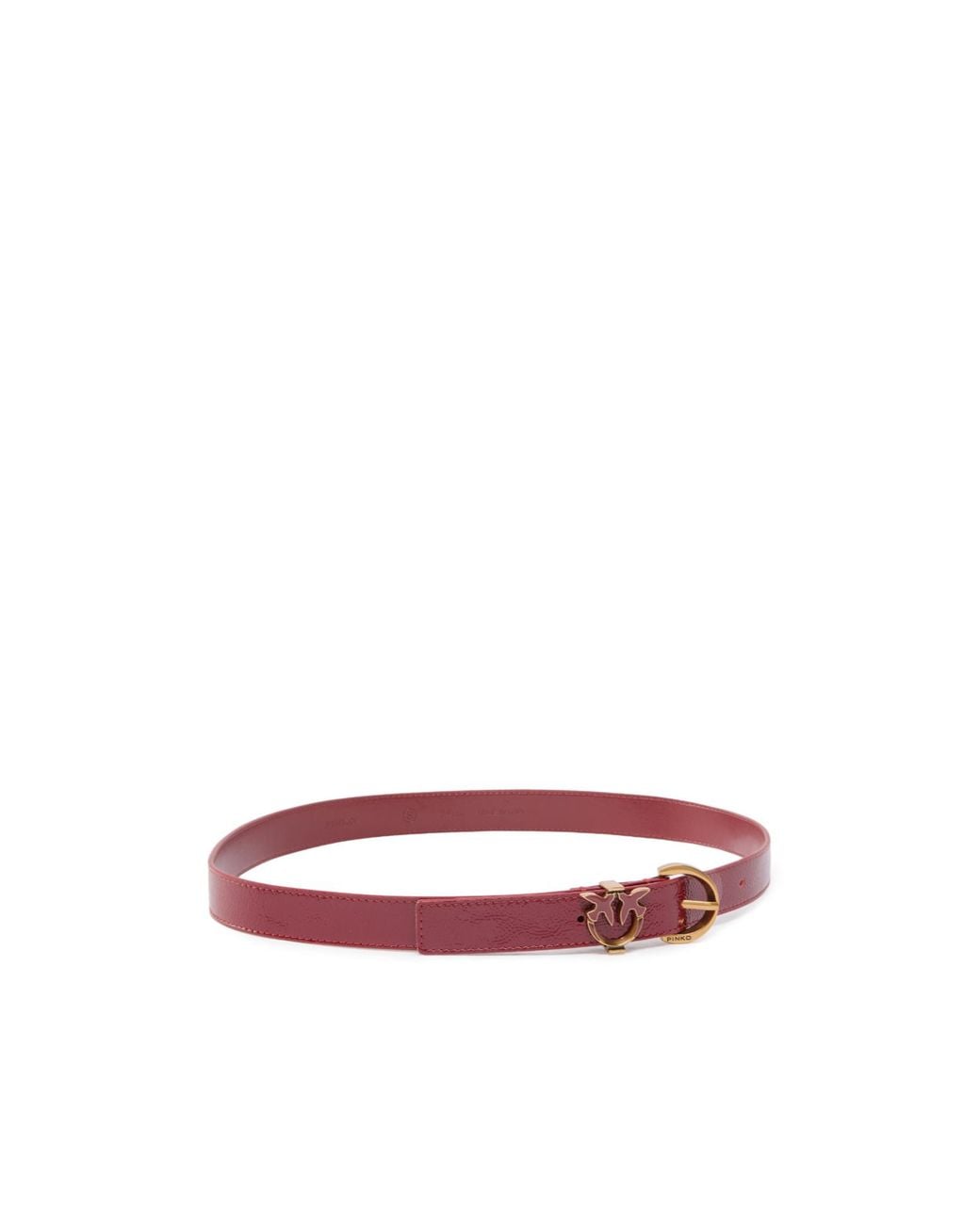 Pinko White Love Birds Buckled Belt