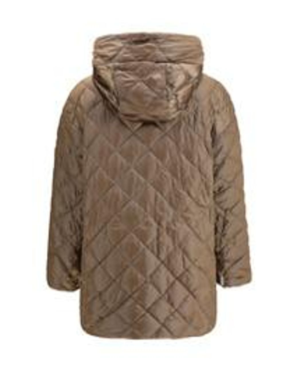 Max Mara Brown The Cube Spacefe Quilted Hooded Jacket