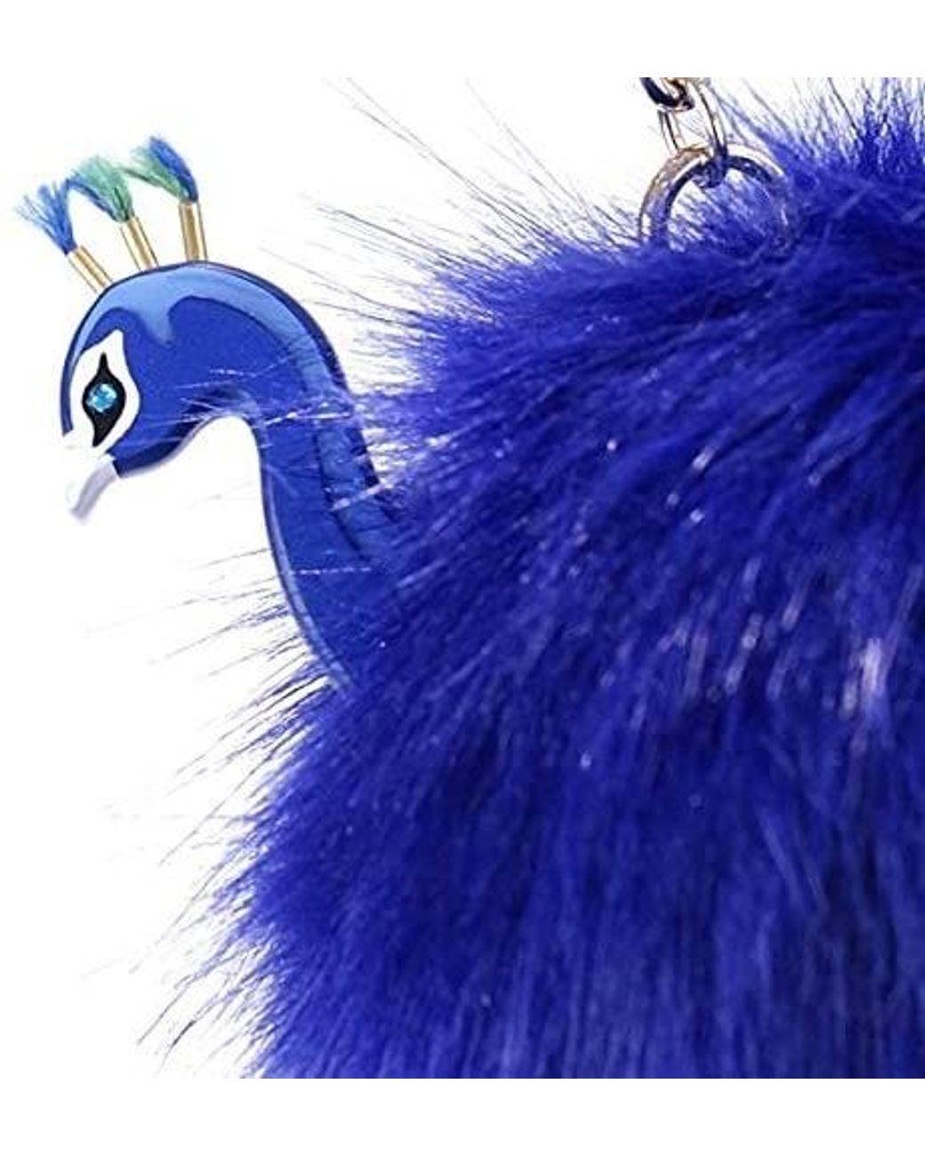 Kate Spade Blue Peacock Pattern Key Chain