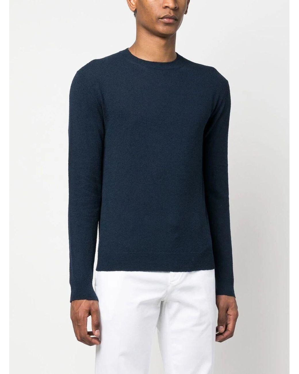 Drumohr Blue Crew Neck Pullover Sweater for men