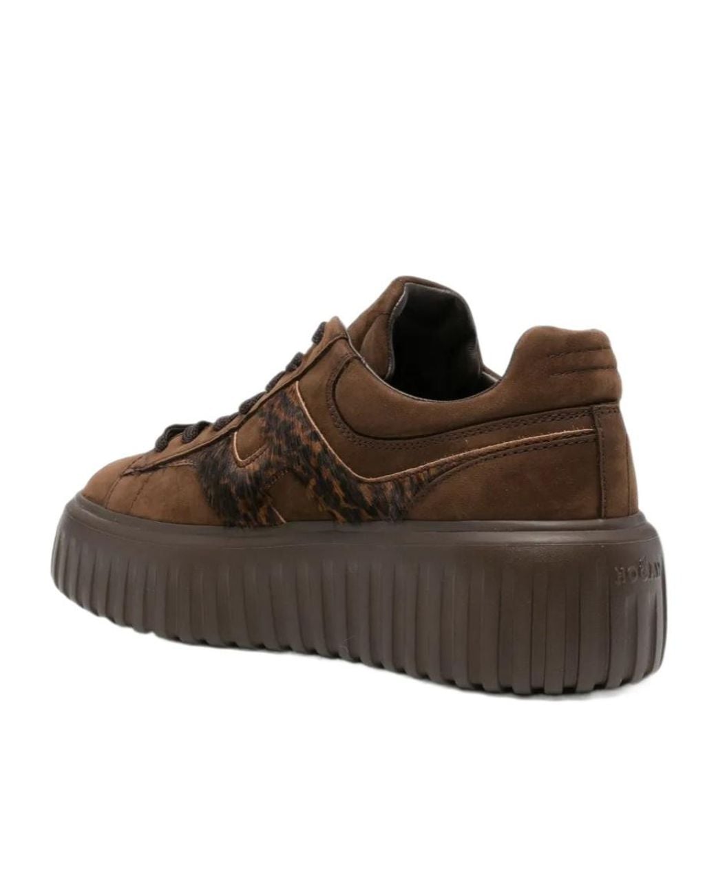 Hogan Brown Lace-Up Low-Top Casual Shoes