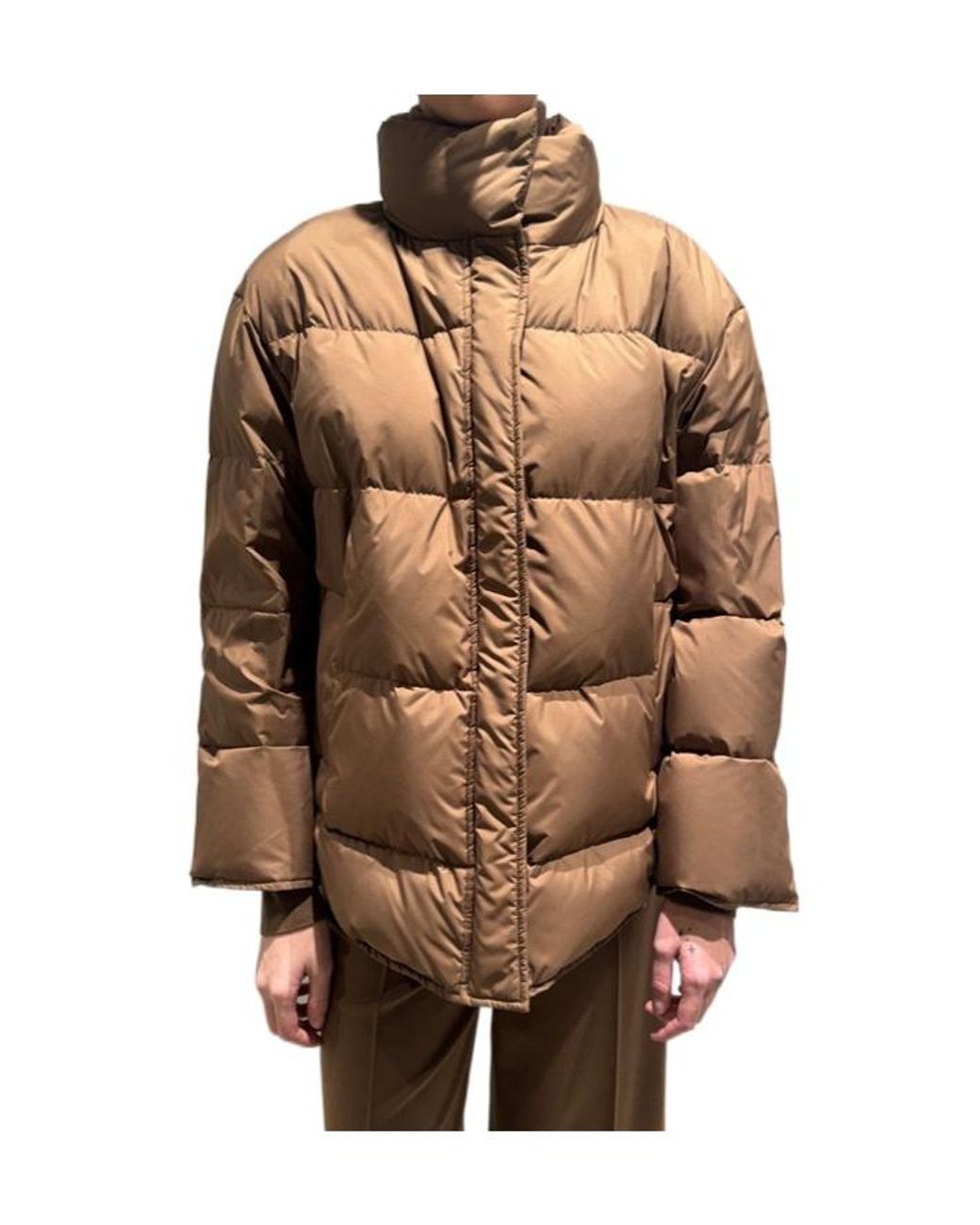 Max Mara Brown Quilted Puffer Jacket