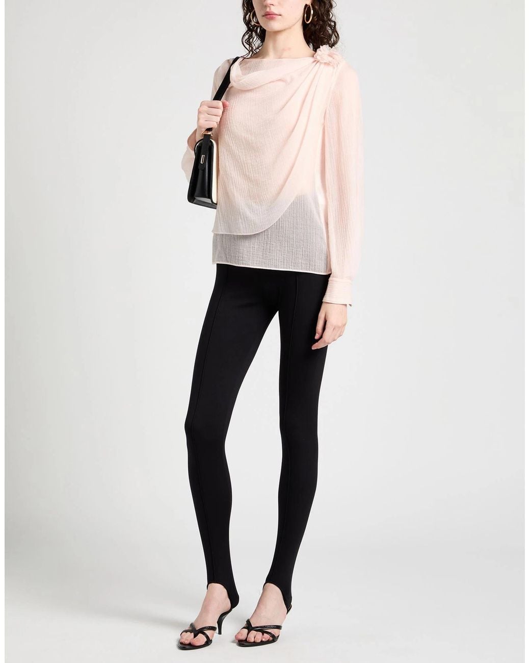 Chloé Pink Solid-Color Long-Sleeved Wool Top