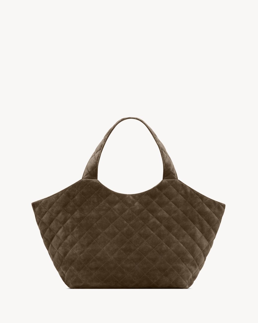 Saint Laurent Brown Icare Quilted Medium Tote Bag