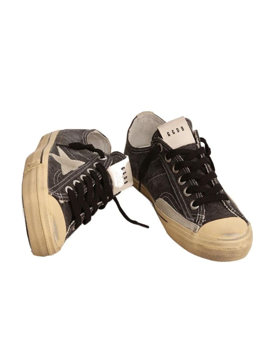 Golden Goose Deluxe Brand Brown V-Star Lace-Up Sneakers for men