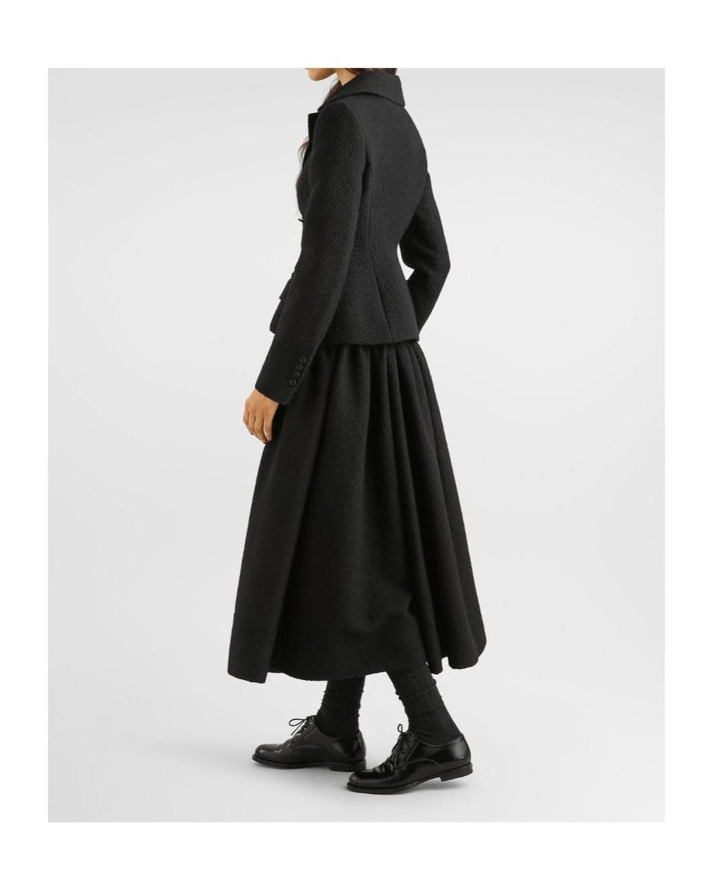 Dolce & Gabbana Black Button-Down Wool Jacket
