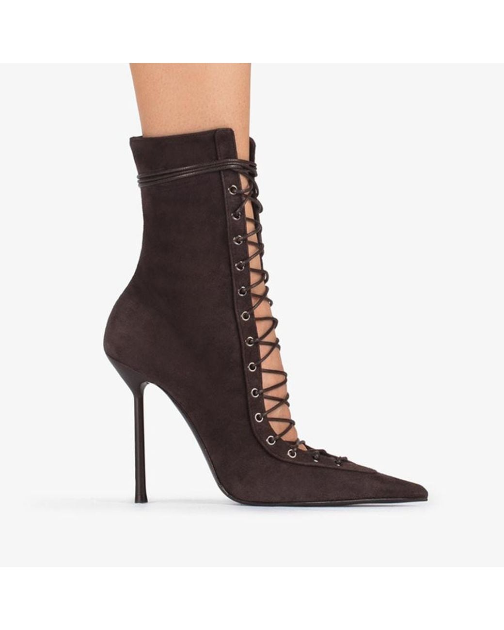 Le Silla Black Colette Lace-Up Ankle Boots