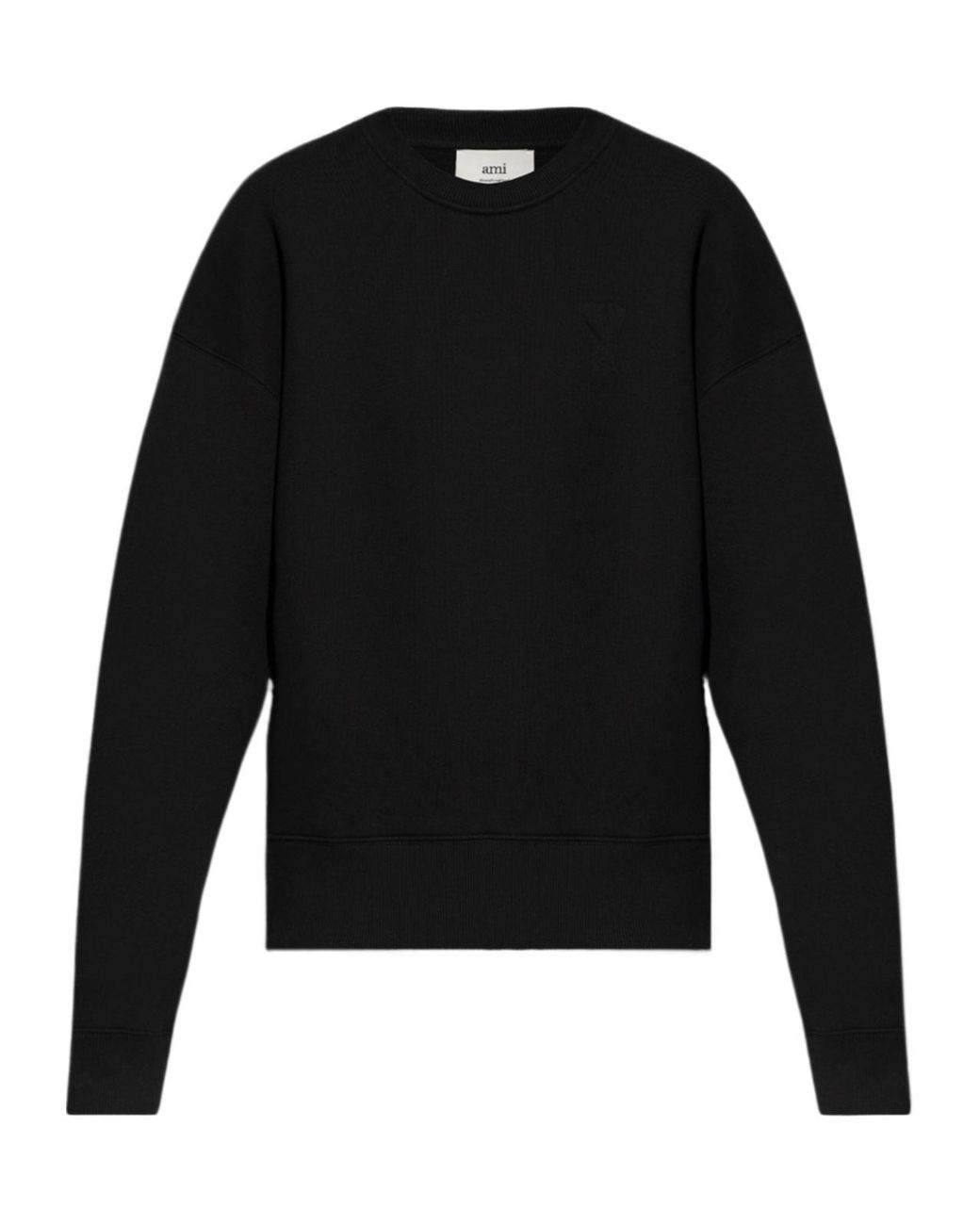 AMI Black Ami De Coeur Cotton Blend Sweatshirt for men
