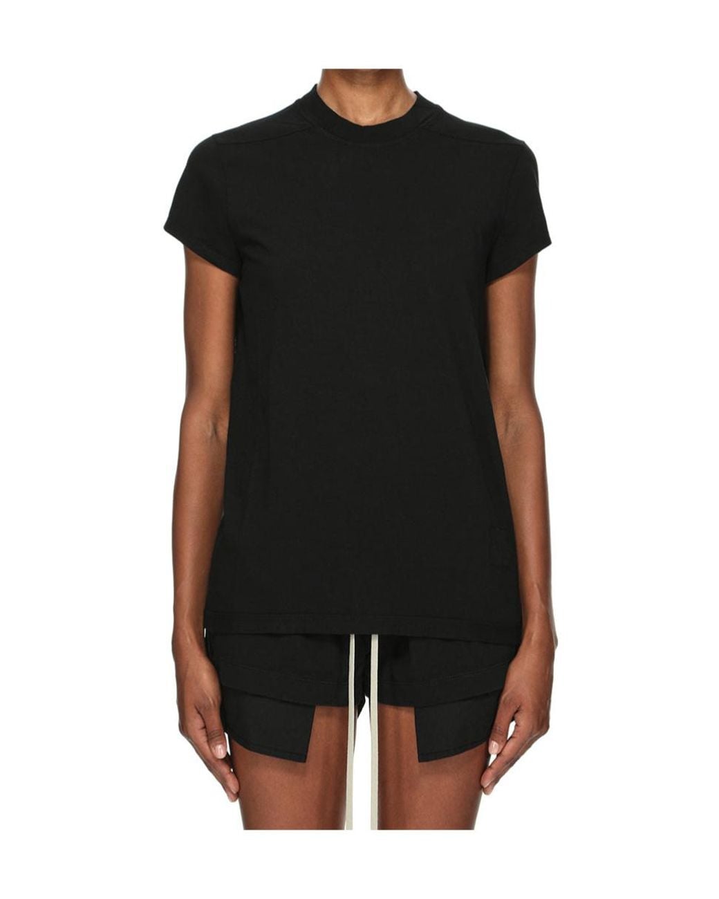 Rick Owens Black Short-Sleeved Crewneck T-Shirt