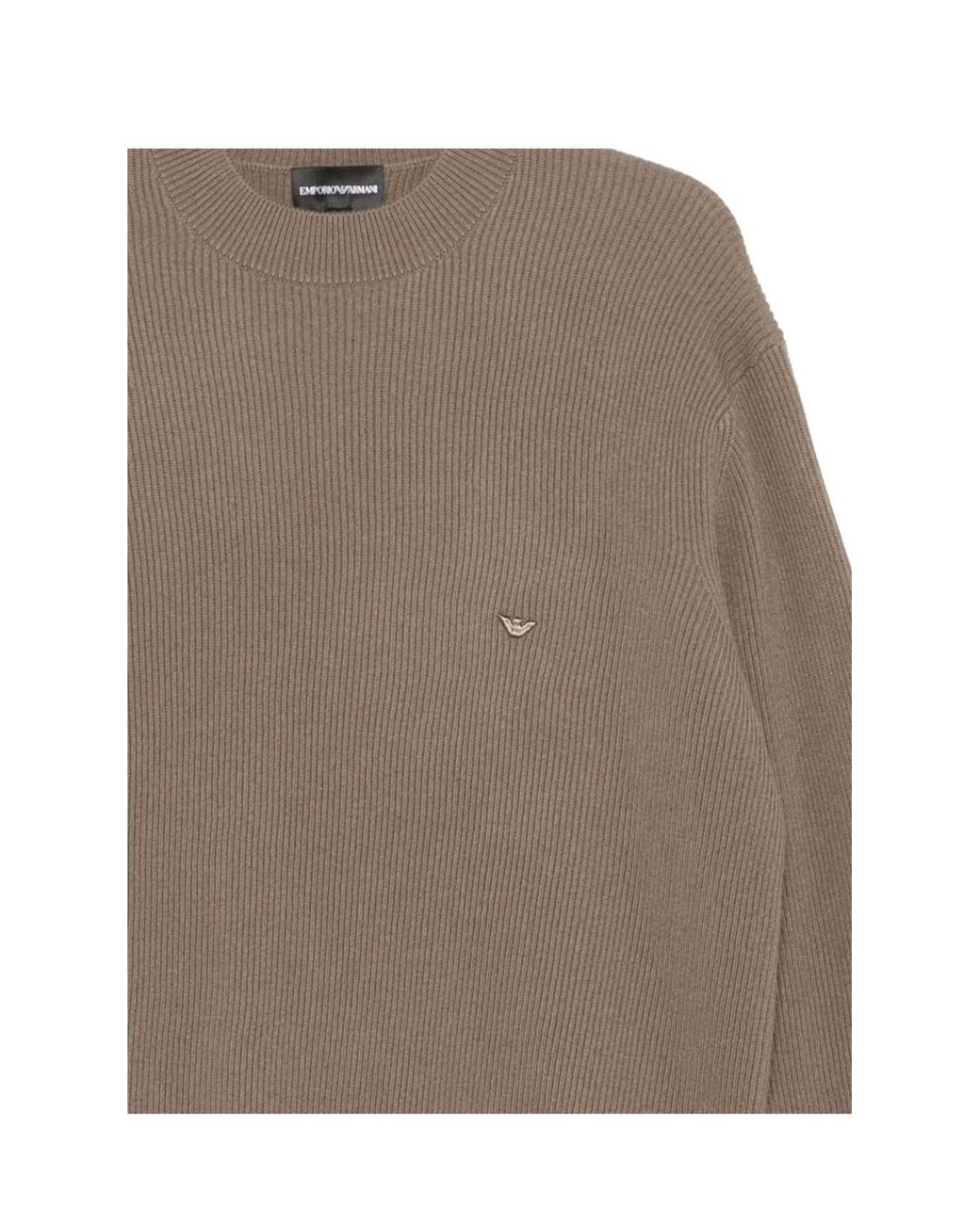 Emporio Armani Natural Ribbed Sweater for men