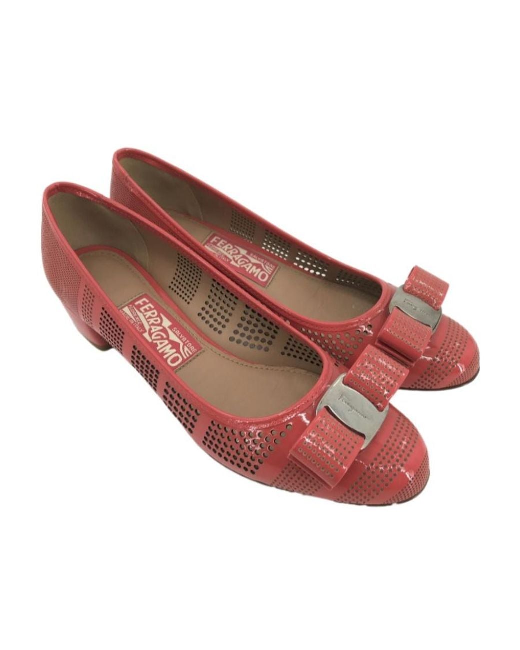 Ferragamo Red Logo High Heels