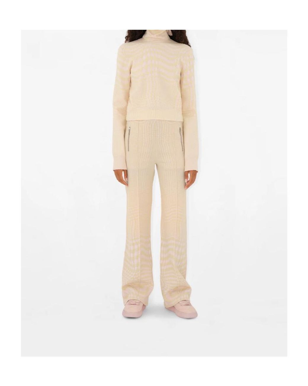 Burberry Pink Box Checked Low-Top Sneakers