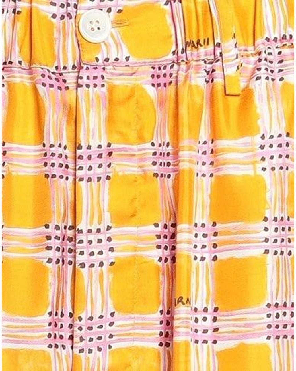 Marni Metallic Checked Casual Pants