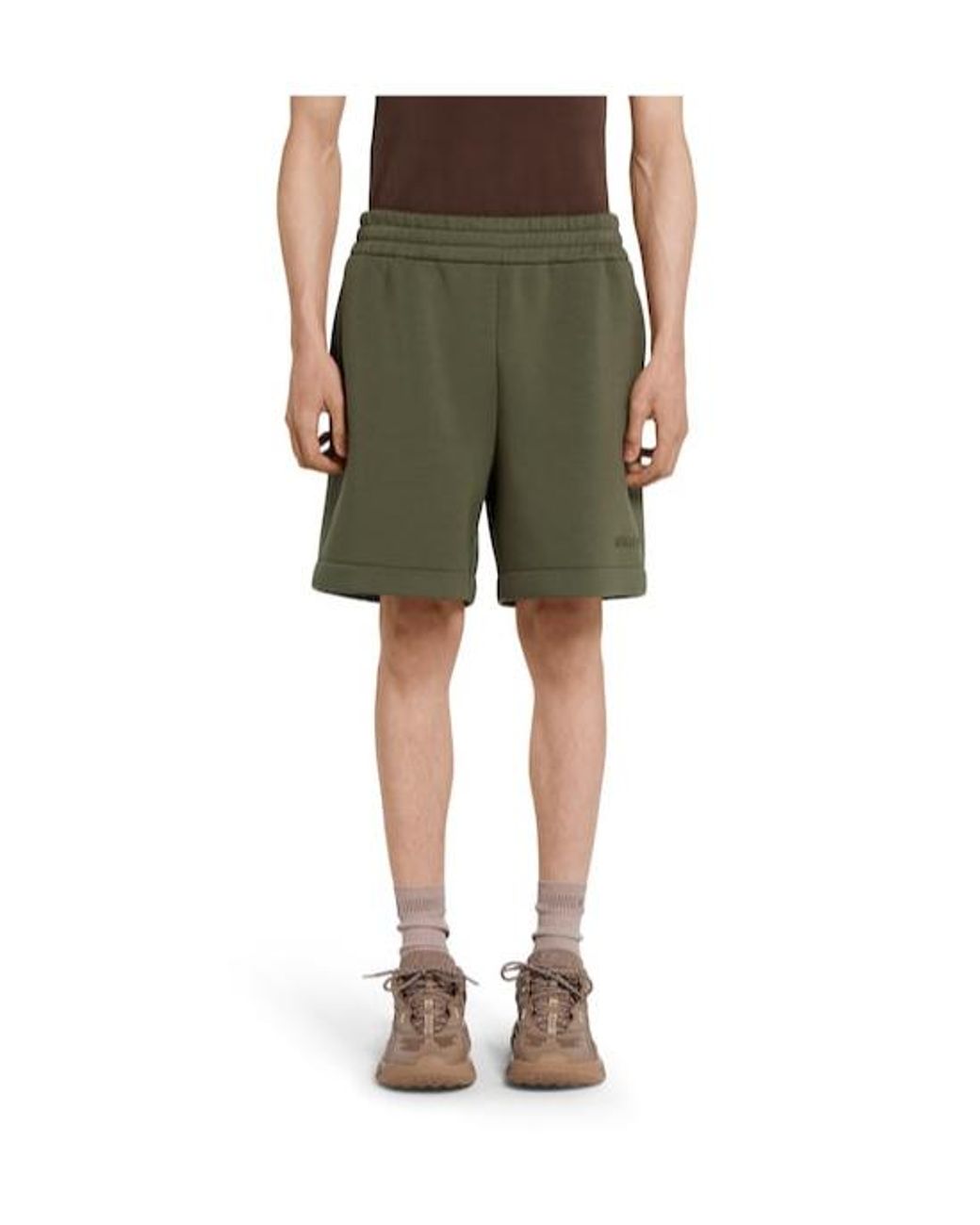 Gucci Green Embroidered Jersey Shorts for men