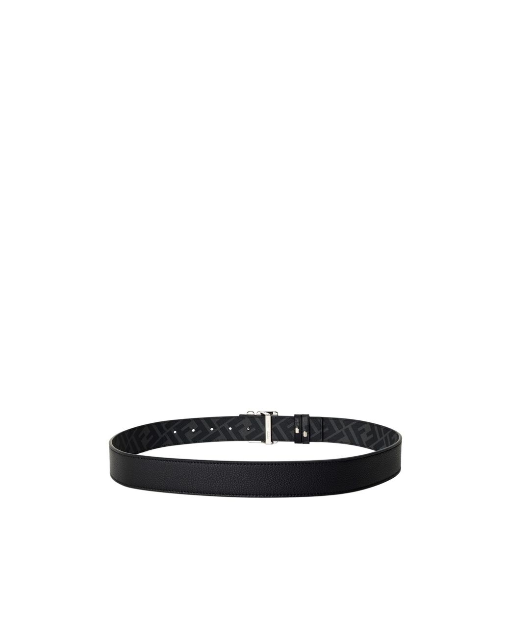 Fendi White Ff Reversible Leather Belt for men