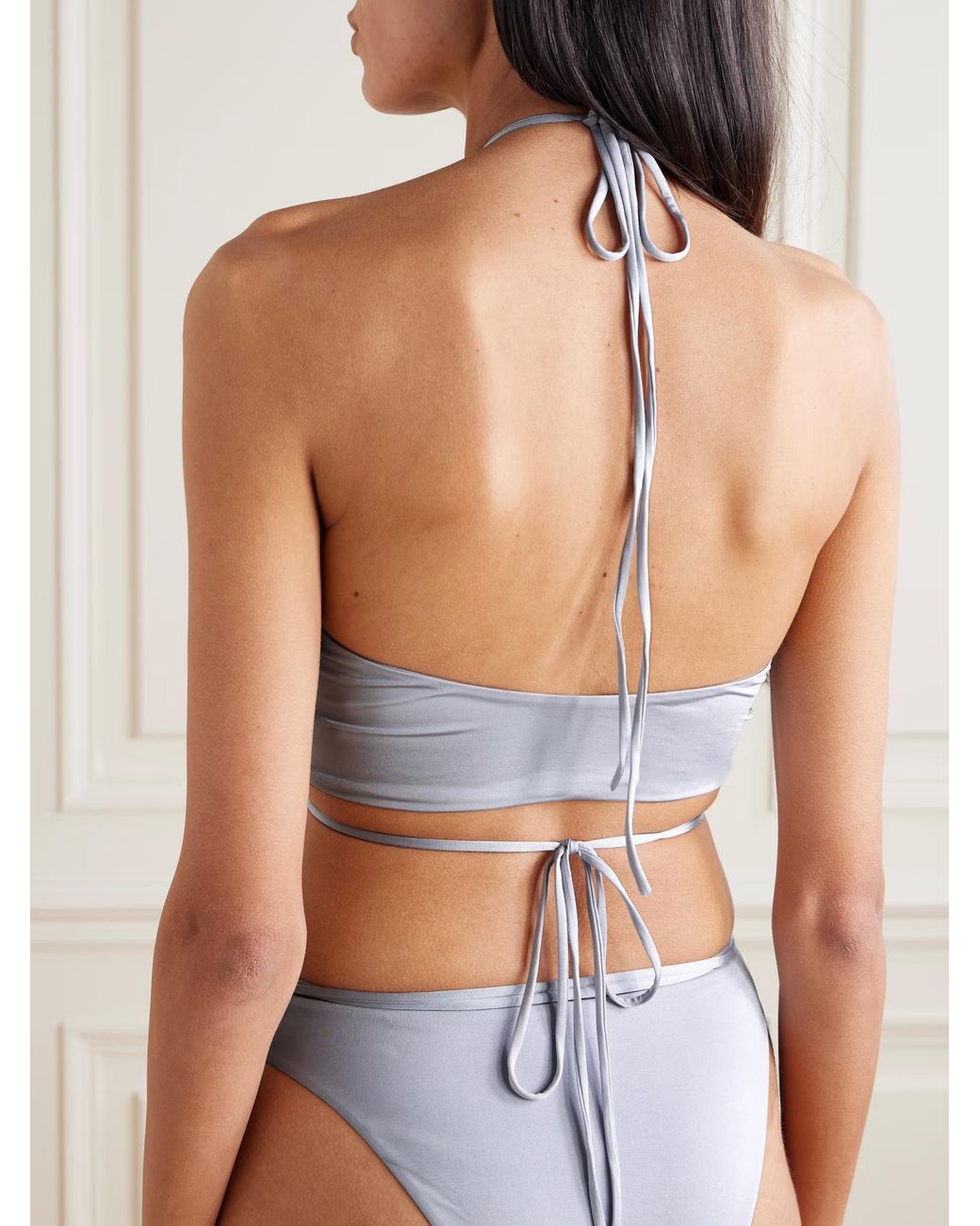 Magda Butrym White Cutout Bikini Top