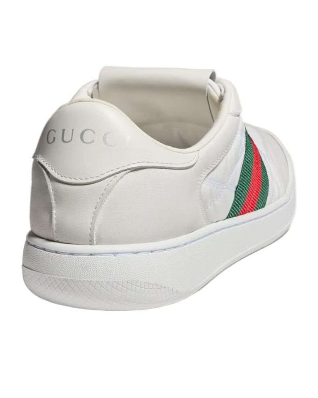 Gucci White Inspired Interlocking G Lace-Up Sneakers With Web Trim