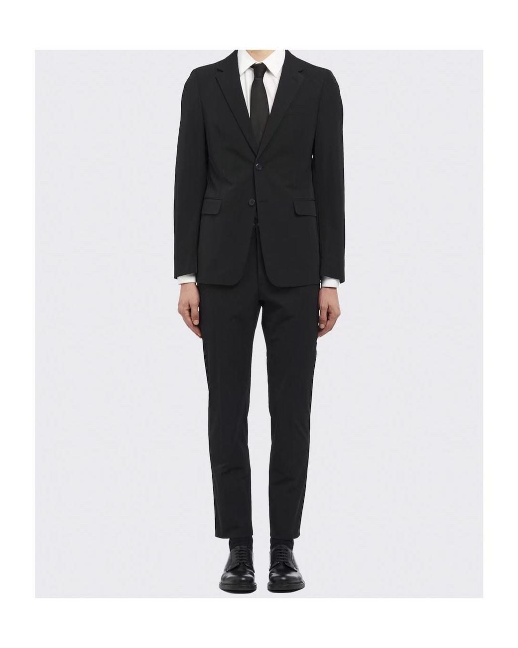 Prada Black Technical Fabric Single-Breasted Suit for men