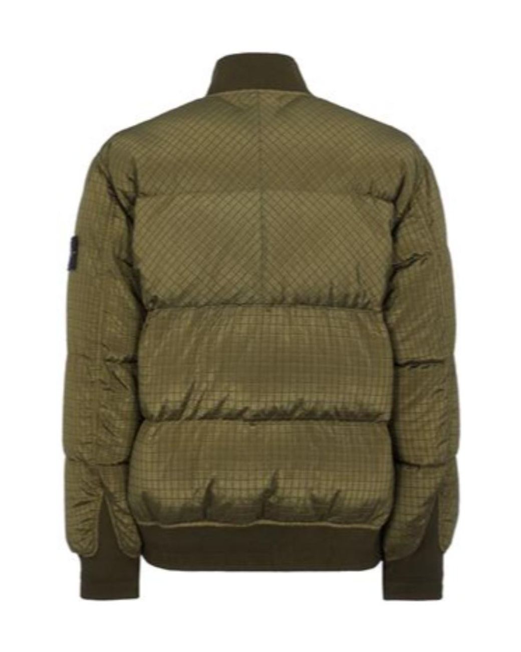 Stone Island Green Logo-Patch Buttoned Jacket for men