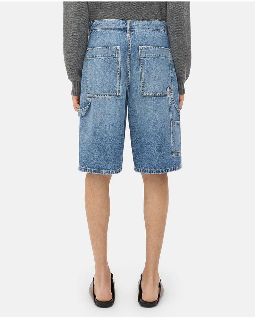 Bottega Veneta Blue Knee-Length Shorts for men